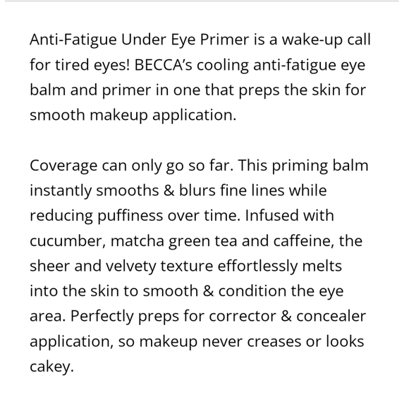 🆕️Becca Anti-fatigue Under Eye Primer - Picture 3 of 13
